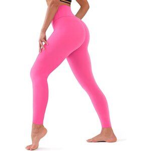 Women's Rose Red Tummy Control Through Workout Soft Yoga High Waisted Legging